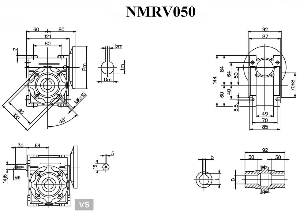 NRV-E蜗轮蜗杆减速机(图6)