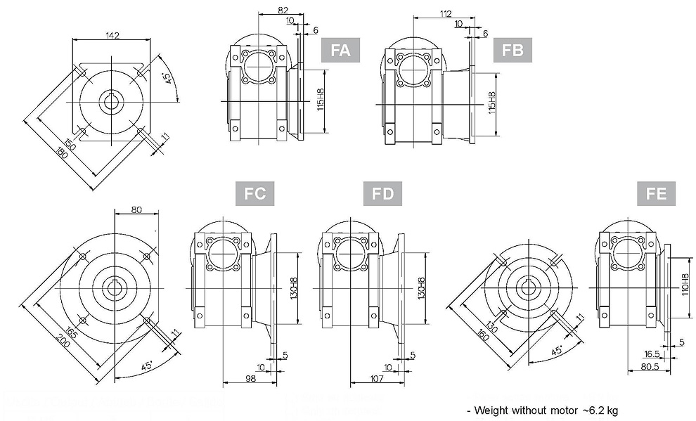 NRV-E蜗轮蜗杆减速机(图9)