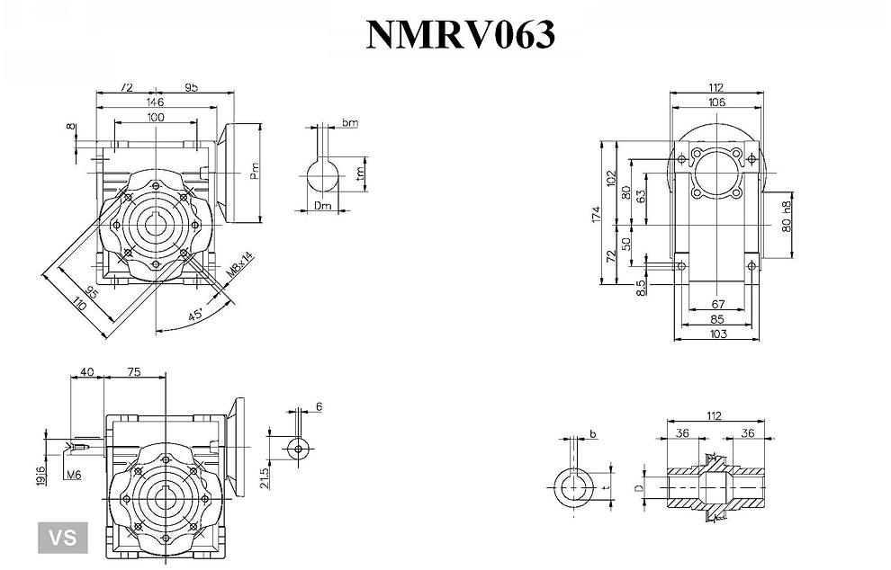 NRV-E蜗轮蜗杆减速机(图8)