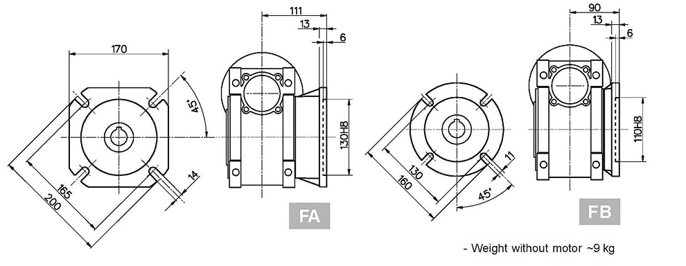 NRV-E蜗轮蜗杆减速机(图11)