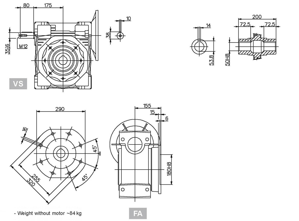 NRV-E蜗轮蜗杆减速机(图18)