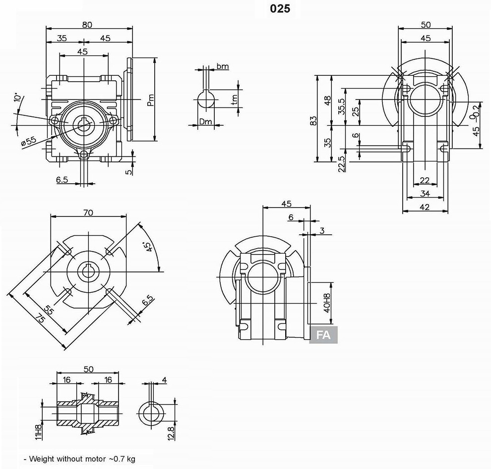NRV蜗轮蜗杆减速机(图2)