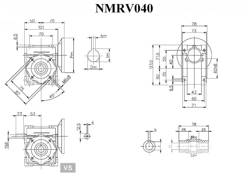 NMRV蜗轮蜗杆减速机(图4)