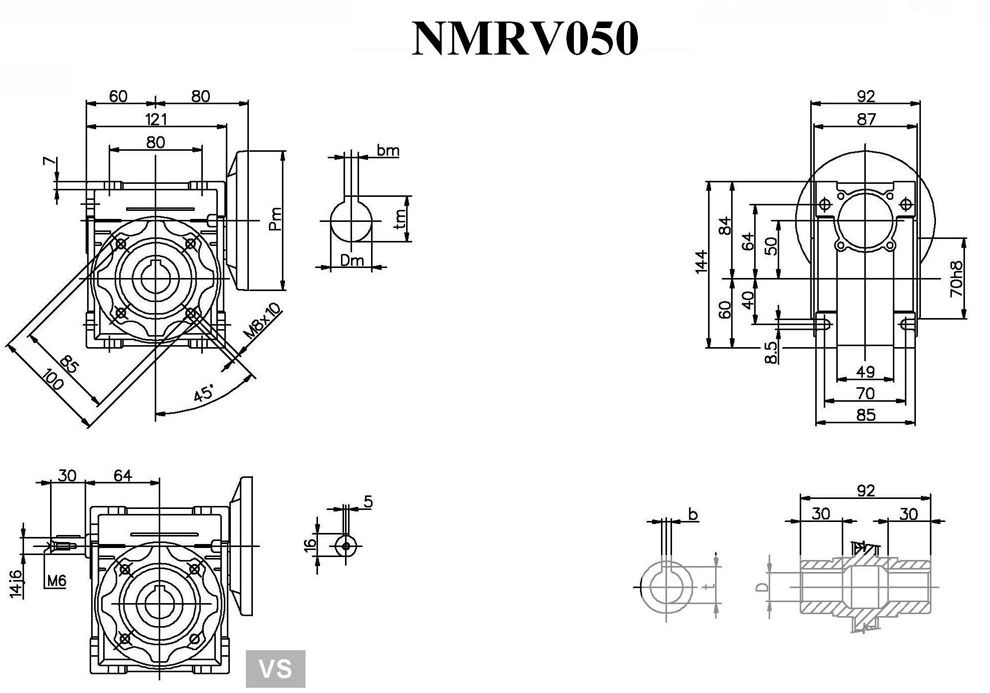 NMRV蜗轮蜗杆减速机(图5)