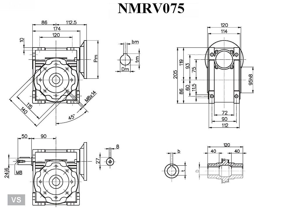 NMRV蜗轮蜗杆减速机(图7)